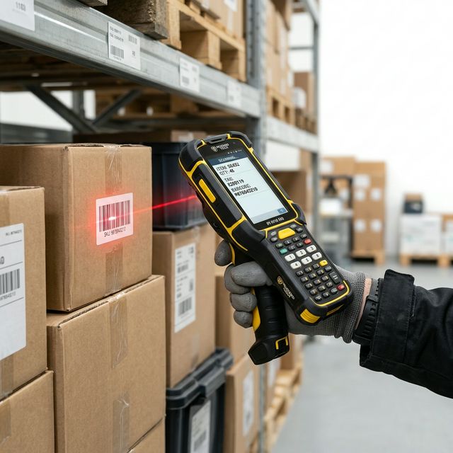 Leitor Portátil RFID e Código de Barras